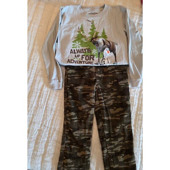 Disney Frozen Shirt & Baby Route 66 Pants Outfit – Size 5/6 & 5T - Picture 2 of 6